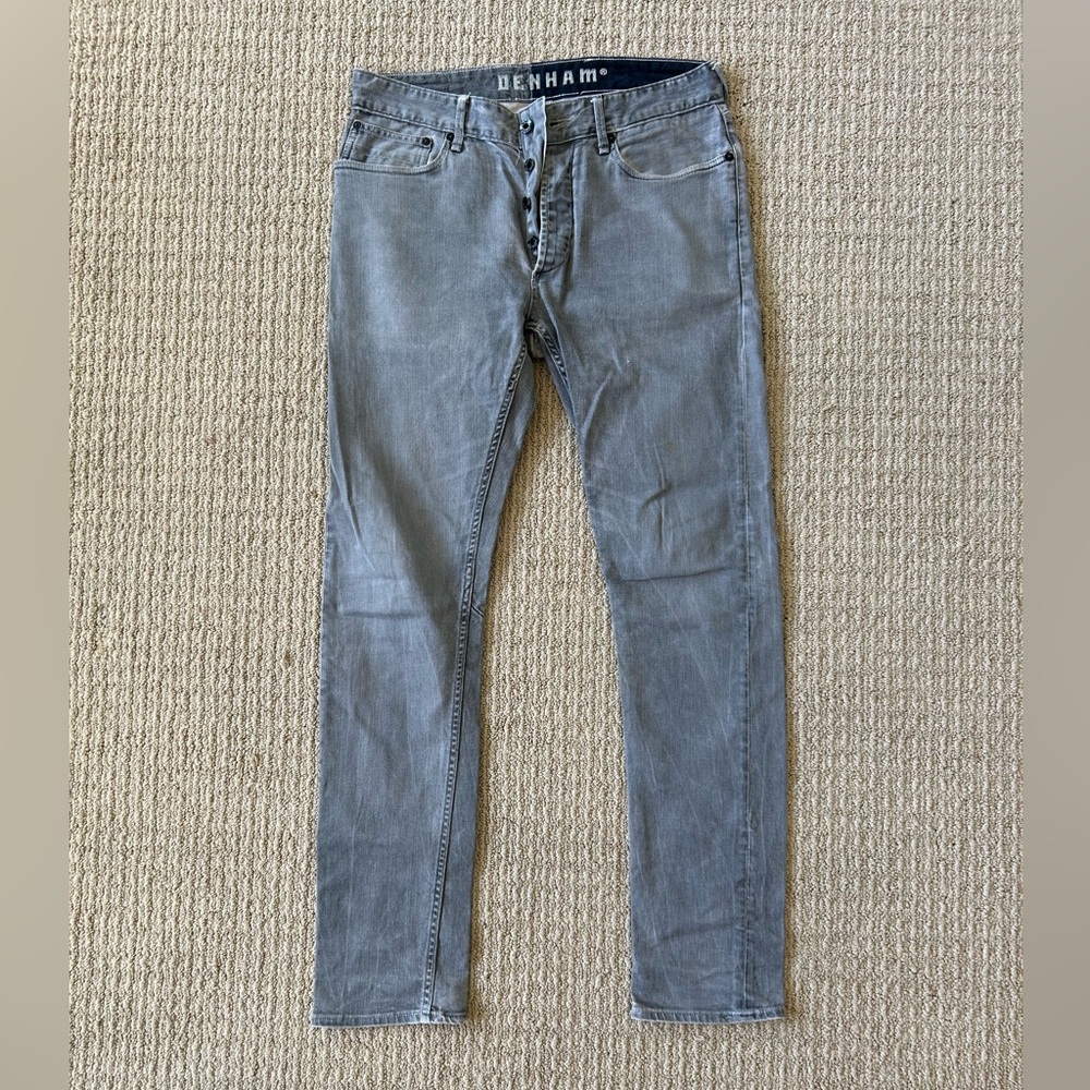Denham Designer Grey Denim Jeans, Excellent Condition
